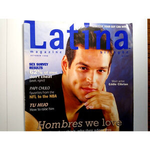 Latina Magazine October 1998 Vol 3 No 4 Meet Eddie Cibrian Actor Hunk Vintage